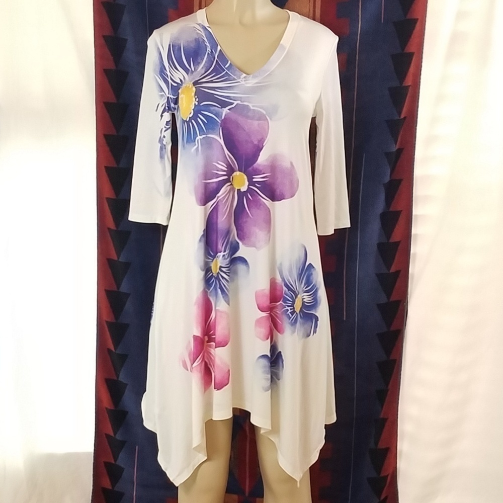 J Mode Floral Screen Print Dress